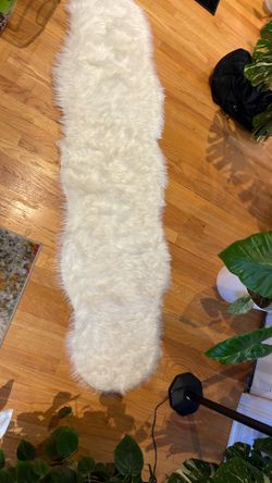 Cream Faux Fur Rugs (runners)