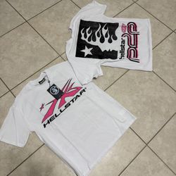 HellStar T-Shirt White & Pink #skater 