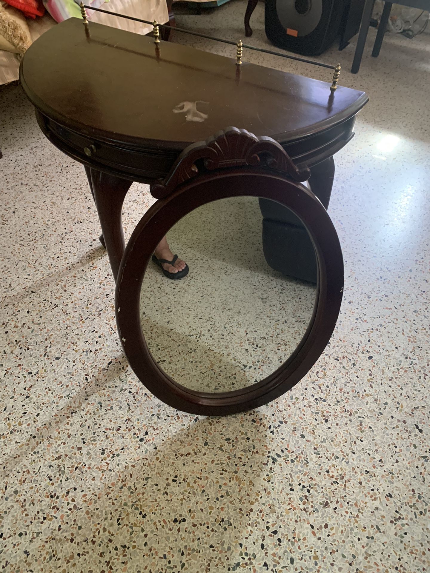 Wall Table With Mirror