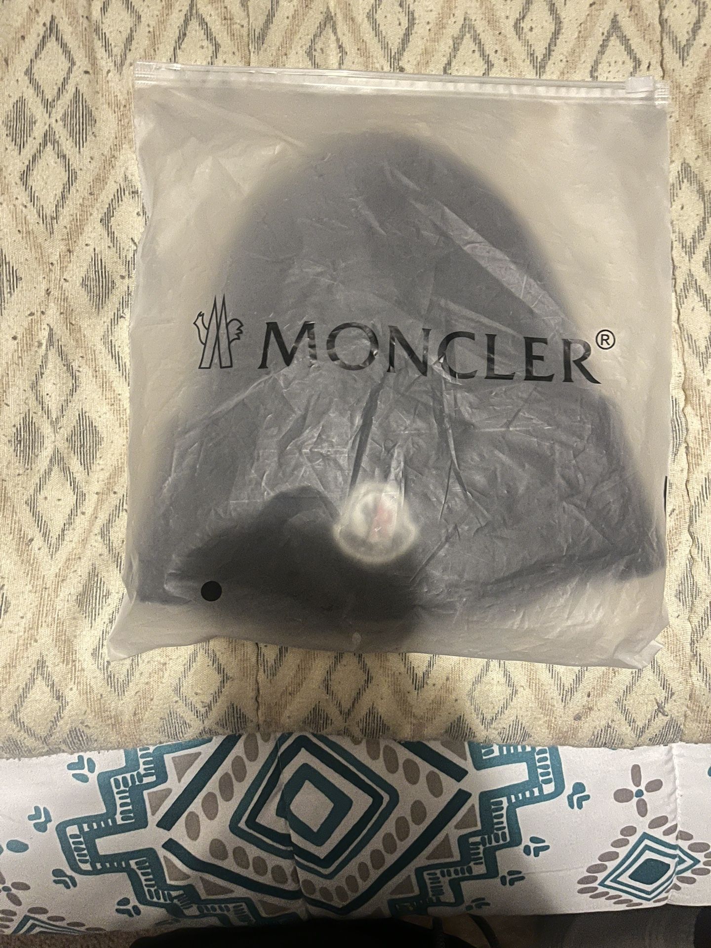 Moncler Black Beanie Men