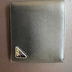 Authentic Mens Prada wallet Saffians Triangle