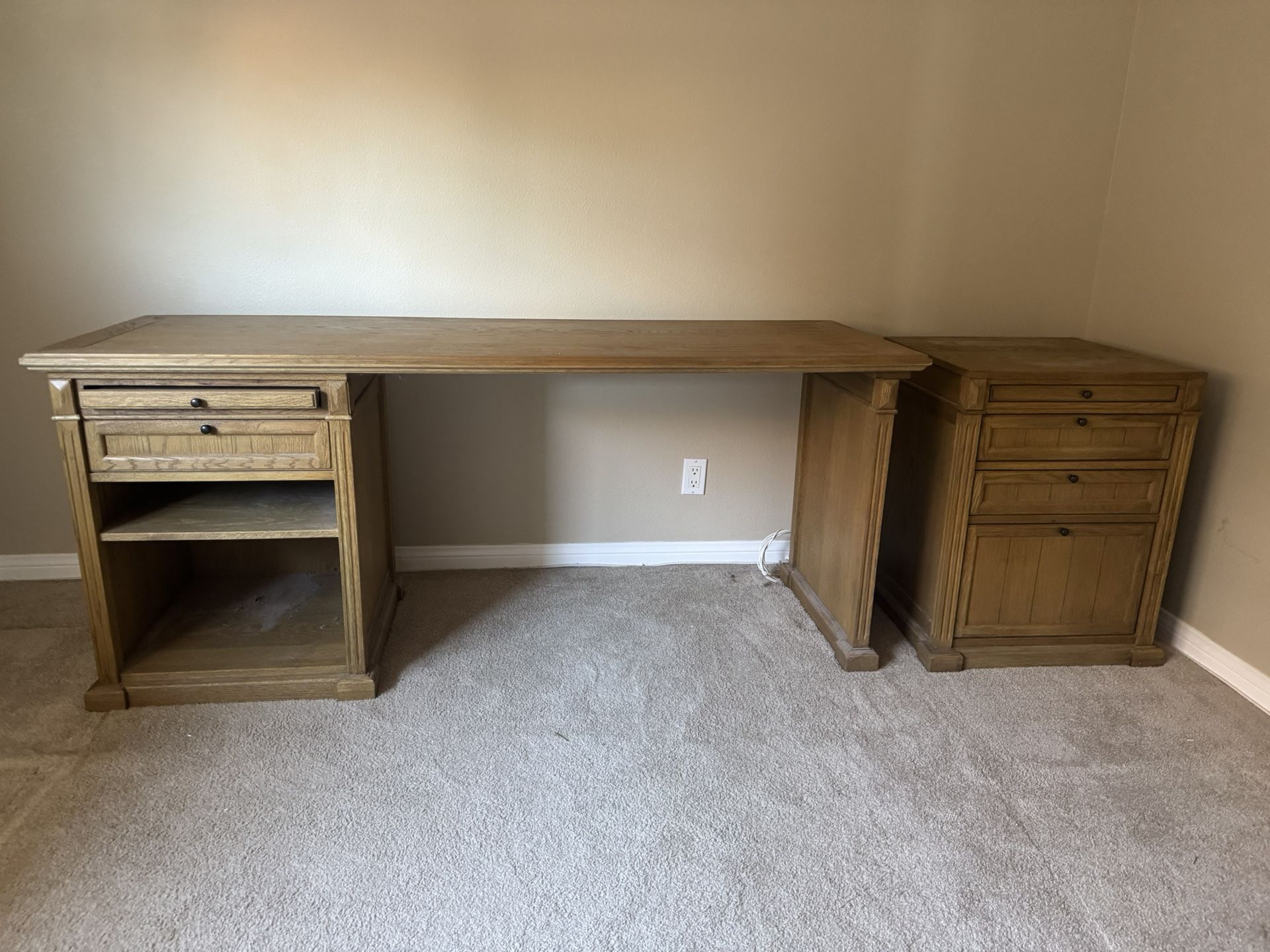 Restoration Hardware Oak Office Desk