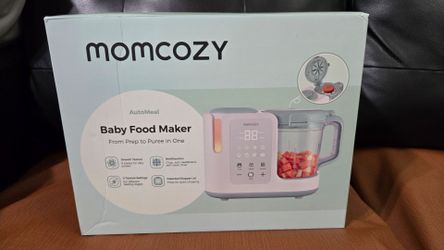 Momcozy AutoMeal Baby Food Maker – One-Step Auto Steam & Blend Food Processor, 15oz Large Cup & 6-Blade Design, Self-Cleaning, Auto 3-Stage Texture Se