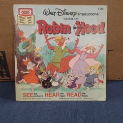 WALT DISNEY Story Of Robin Hood See Hear Read Book NO CASSETTE TAPE