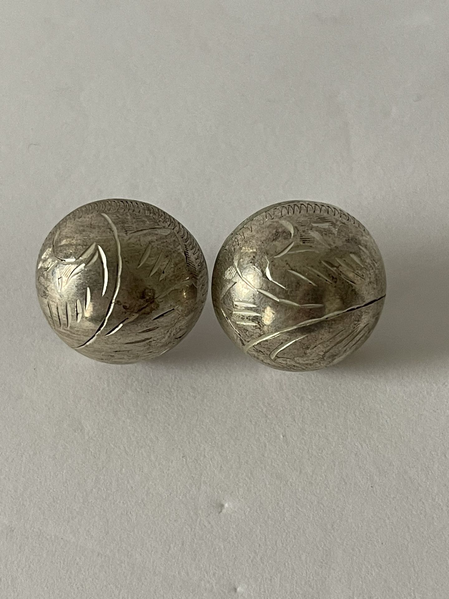 Sterling Silver Dome Earrings