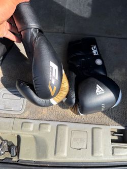 RDX Boxing Gloves Black and Gold