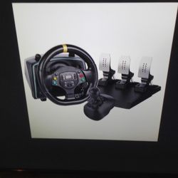 New Wheel, Shifter And Pedals For PCs And Consoles Racing Games Full, Rotation Wheel, 6 Speed Shifter 