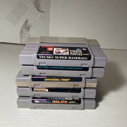 SNES Baseball Games lot Tested and works