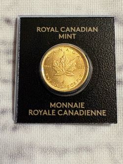 1 Gram .999 Royal Canadian Mint Gold Maple Leaf Coin