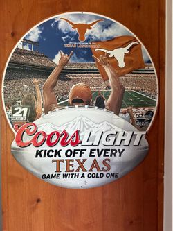 Coors light longhorn metal sign