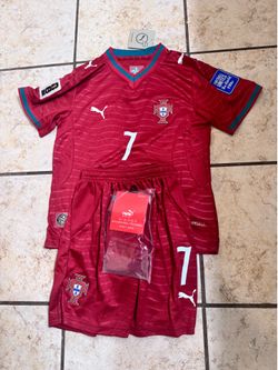 UNIFORME DE NIÑO DE PORTUGAL, CRISTIANO RONALDO, MUNDIAL 2026
