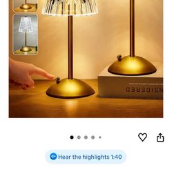 *BRAND NEW* Rechargeable Touch Nightstand Lamps - 3 Color Modes & Dimmable