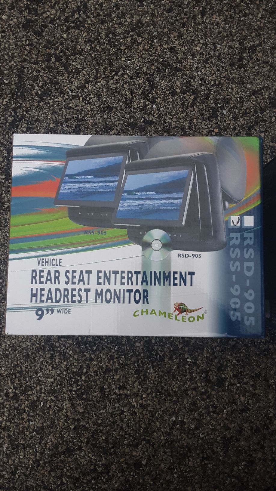 NEW! 9" rear seat headrest monitors