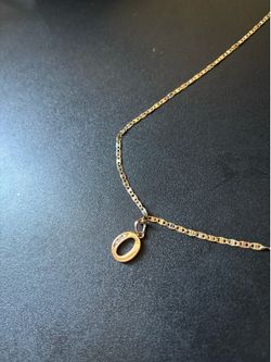 Necklace Cadena de oro brasileño con letra o