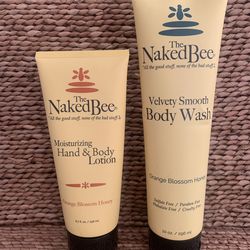 NEW! Set of Organic “The Naked Bee” Hand & Body Lotion and Body Wash