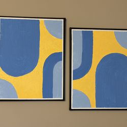 Modern Abstract Wall Art – Set of 2 – Vibrant & Textured