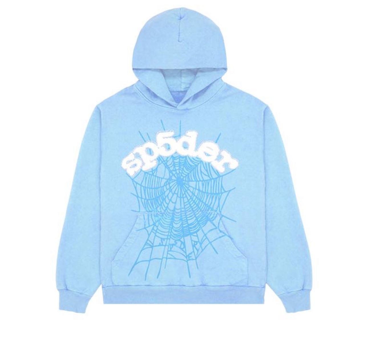 Sp5der Hoodie Sky Blue Size M