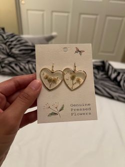 Pressed Flower Earrings