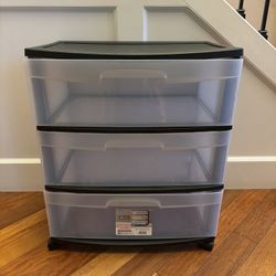 Plastic Storage Drawer On Wheels In Good Condition 