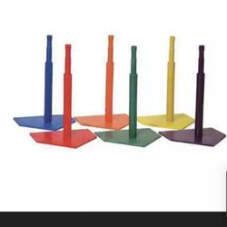 CHAMPION SPORTS C90SET Deluxe Color Batting Tee Set,Clrs,PK6