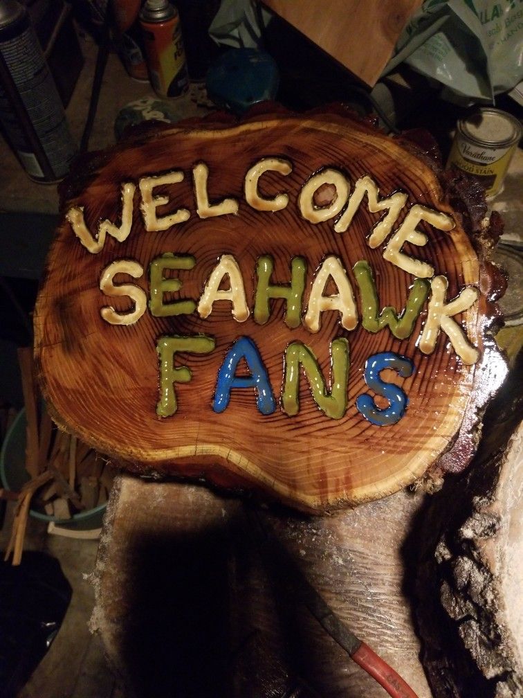 SEAHAWK FAN PARKING (custom handmade) lots more 