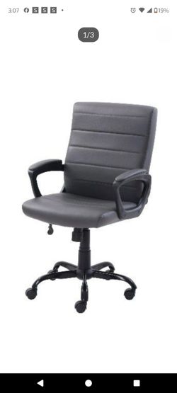 Mainstay Bonded Leather Office Chair - Gray New in Box