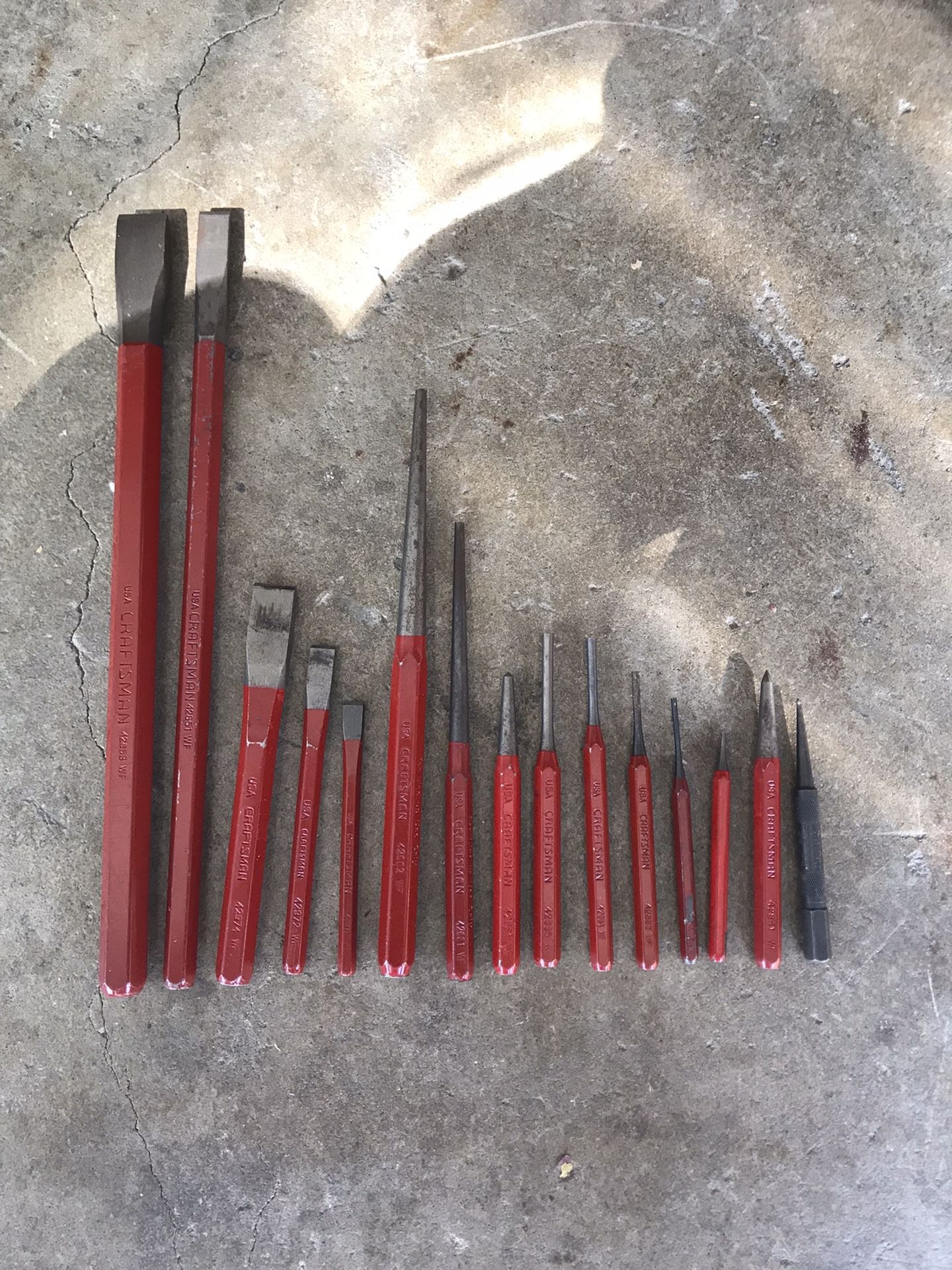 USA Made Craftsman Cold Punch And Chisel Set