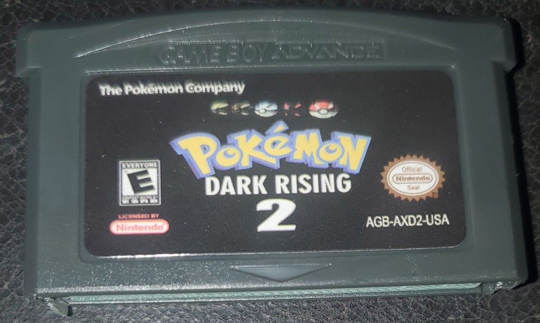 Pokemon Dark Rising 2 Game Cartridge Custom ROM GBA Gameboy Advance