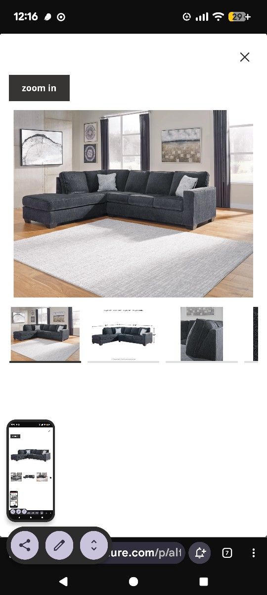 Altari 2-Piece Sleeper Sectional with Chaise
Item: 87213S4