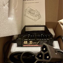 48V 15A Golf Cart Battery Charger - EZGO TXT/RXV - Waterproof