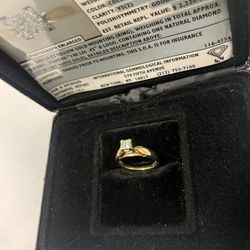 Vintage Engagement Ring 90s 14k Natural Diamond 