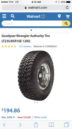 Brand new/ never used - Goodyear Wrangler Authority Tire LT235/85R16E 120Q  for Sale in Canton, MI - OfferUp