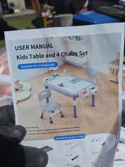 Kids table and 4 chairs set