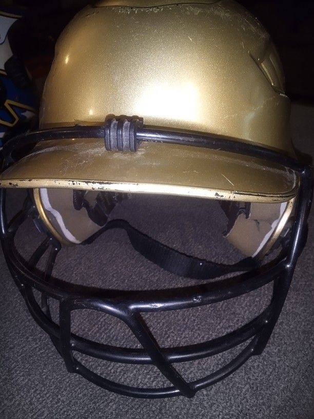 Pre-owned Rawlings Softball Helmet Great Condition Size Fits 6,1/2 To 7 1/2