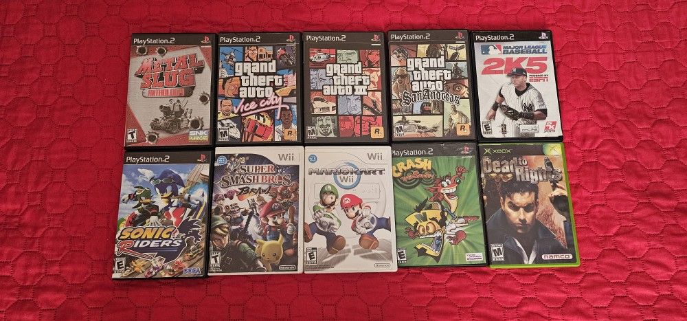 Nintendo Wii, PS2, Xbox Games
