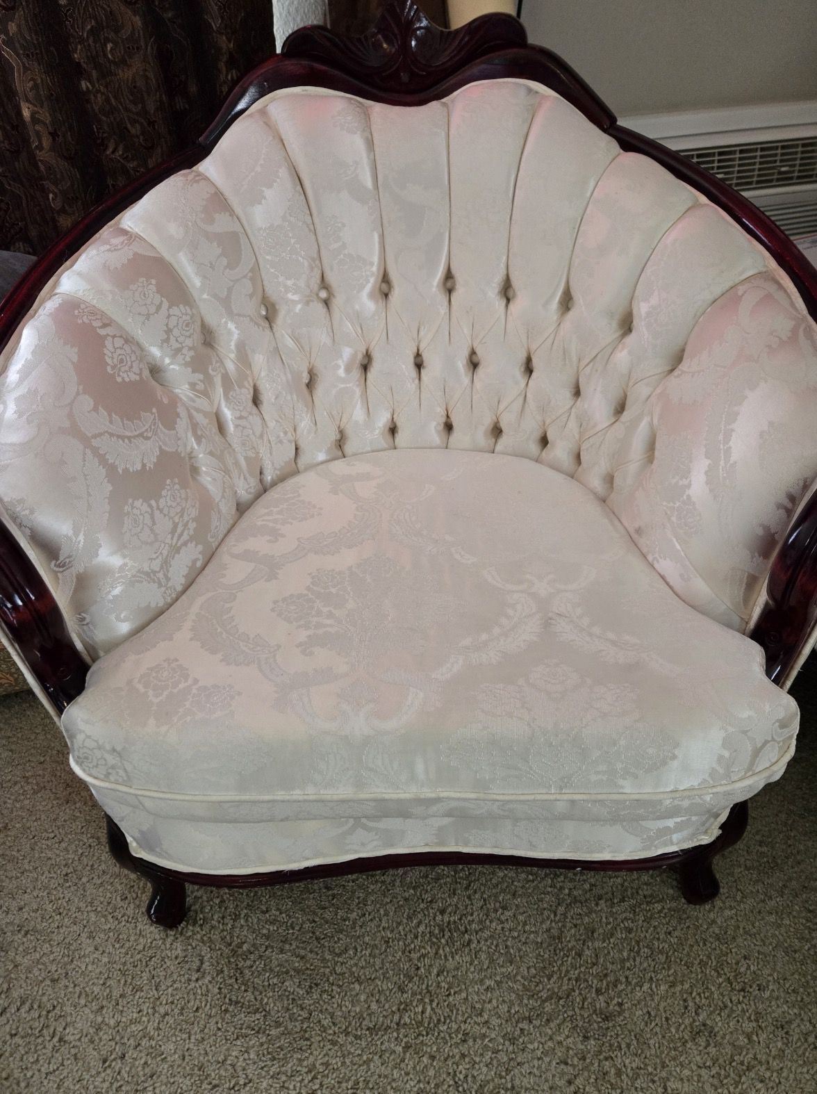 Victoria white armchair custom