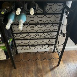 Wine Rack With glass top