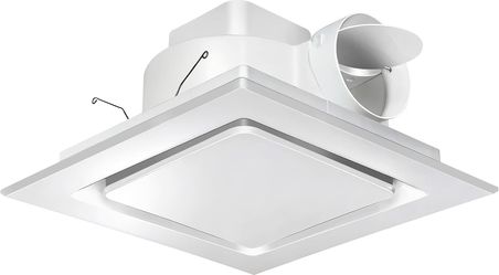 Orsong Bathroom Exhaust Fan 12" Panel Ultra Quiet without Light(10x10 Mount), 130CFM, 4" Duct for