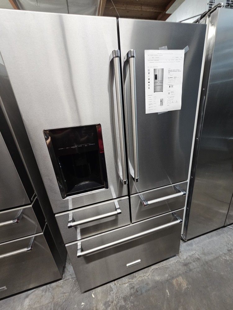 KITCHENAID 5 DOOR STAINLESS STEEL REFRIGERATOR