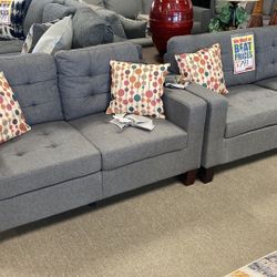 Grey Sofa & Loveseat ✅🩶 $699