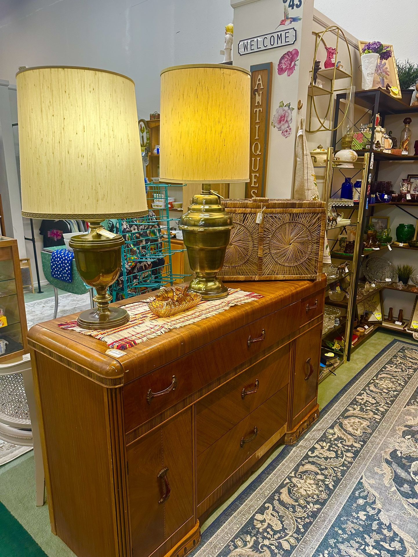 Art Deco Waterfall Dresser Or Sideboard 1940s