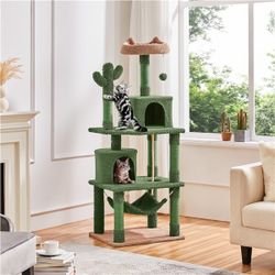 62.5″ H Cactus Cat Tree, Cat Furniture with Natural Sisa