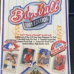 Unopened Box Of 1991 Upper Deck Baseball Cards