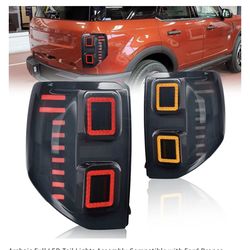 Archaic Full LED Tail Lights Assembly Compatible with Ford Bronco Sport