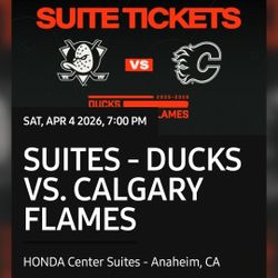 Ducks Vs Flames Private Suite Tickets!