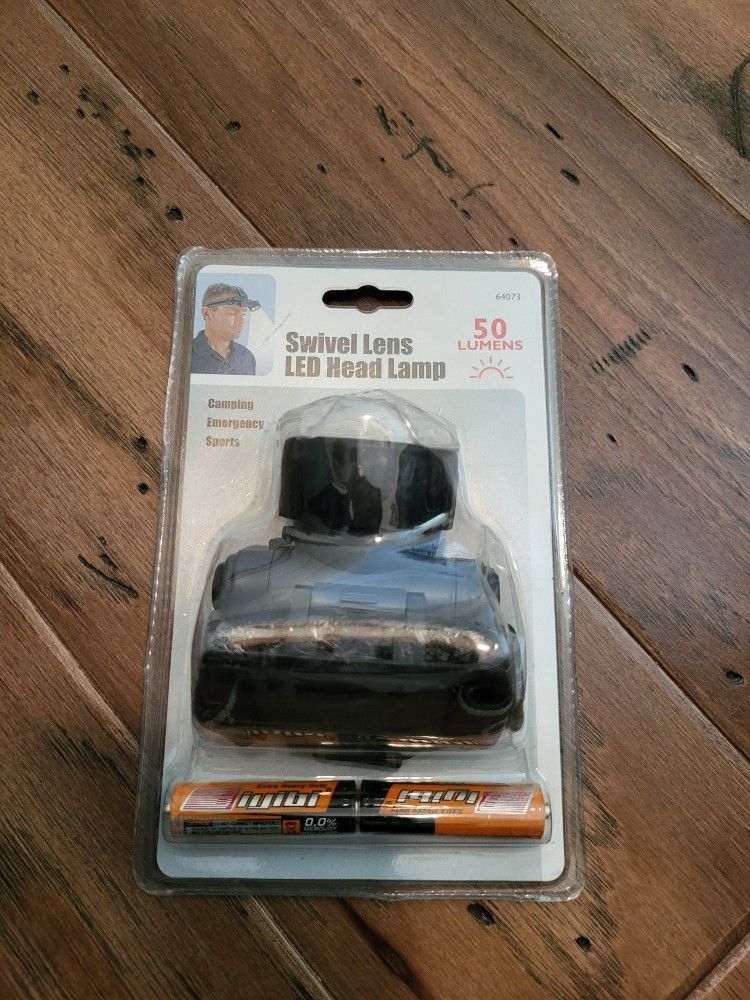Swivel Lens LED Headlamp 50 Lumens Brand New
