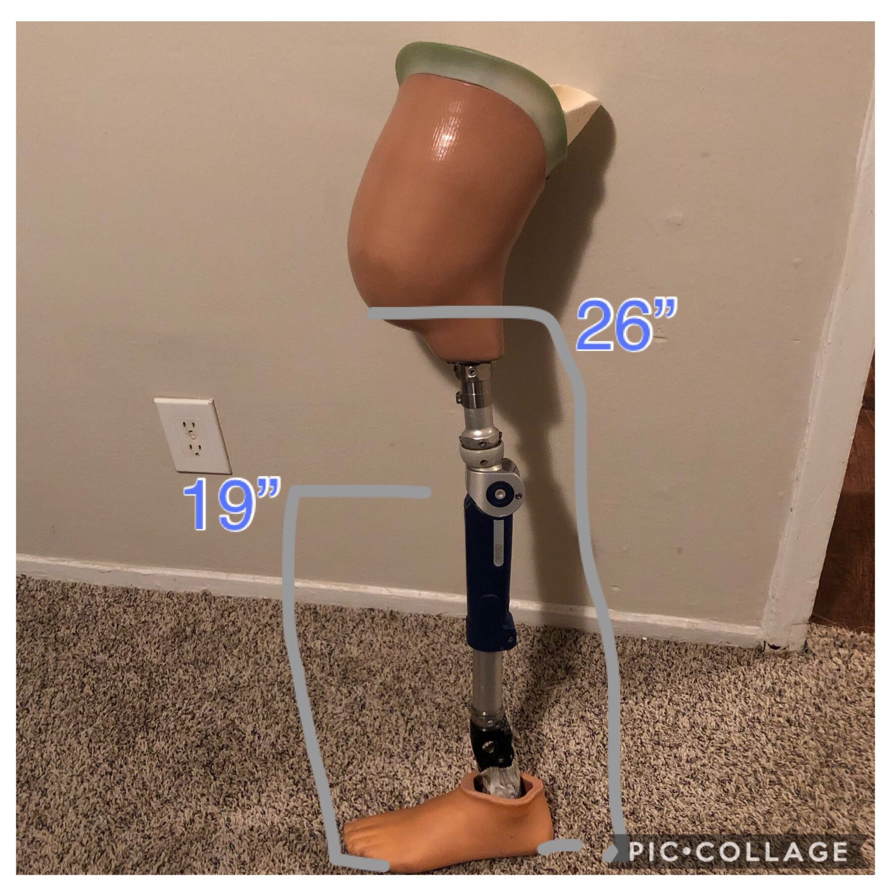 Left Above knee prosthetic leg