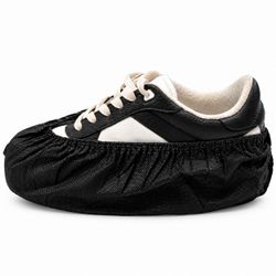 100 Disposable Shoe Covers – Black – Non-Slip - NEW