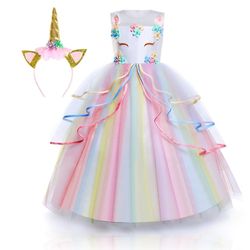 Unicorn Dress Costume Party Light On Headband 