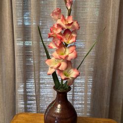 Handcrafted Brown Ceramic Vase 